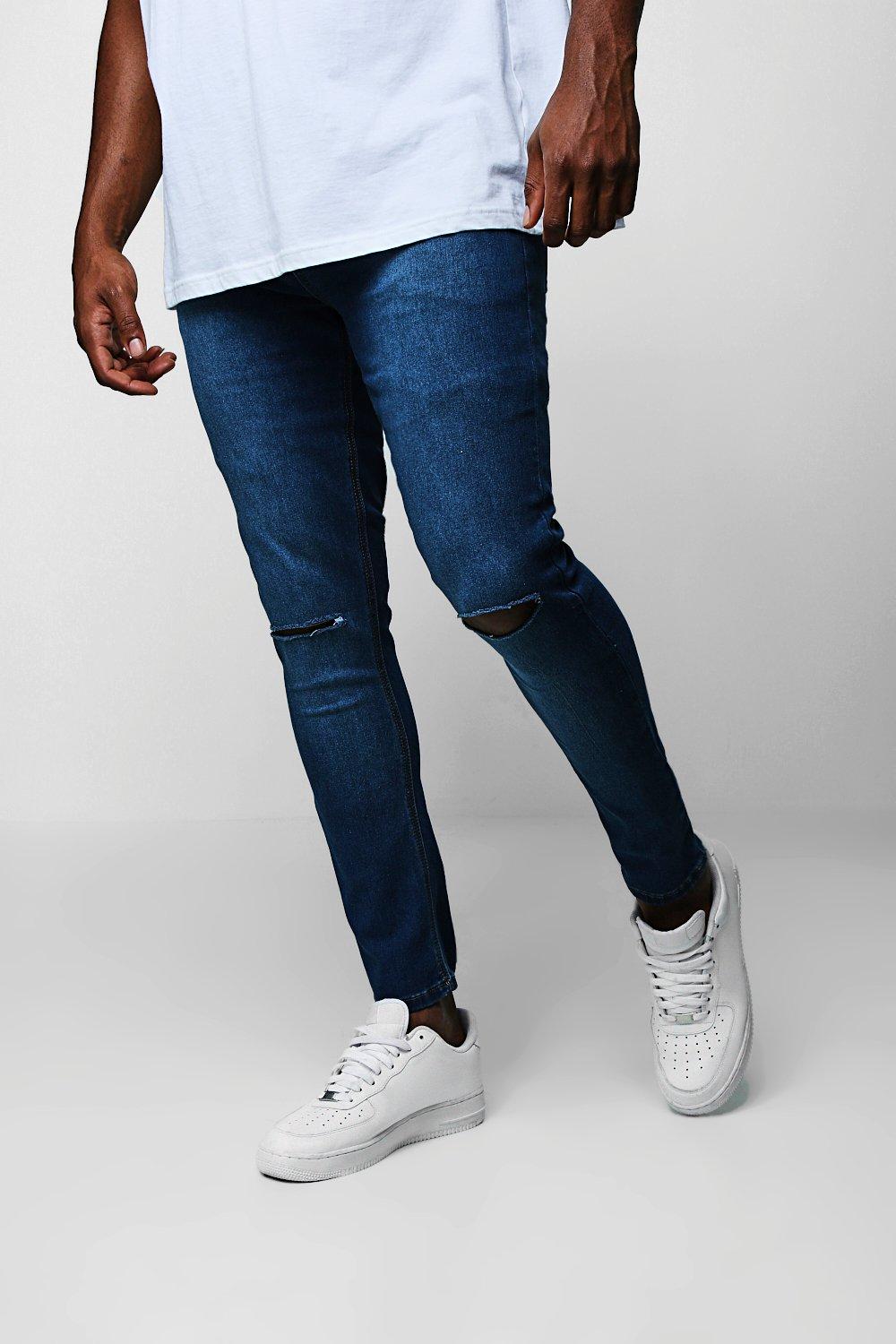 jeans with big knee holes